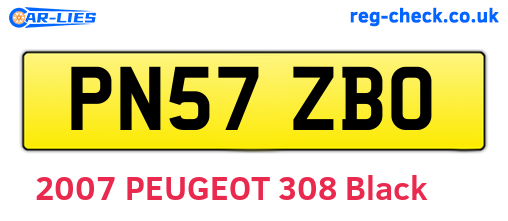 PN57ZBO are the vehicle registration plates.