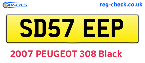 SD57EEP are the vehicle registration plates.