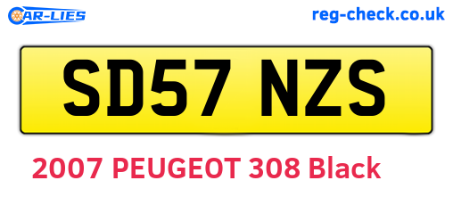 SD57NZS are the vehicle registration plates.