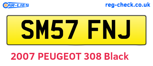 SM57FNJ are the vehicle registration plates.