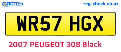 WR57HGX are the vehicle registration plates.