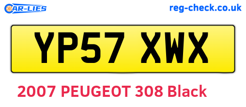 YP57XWX are the vehicle registration plates.