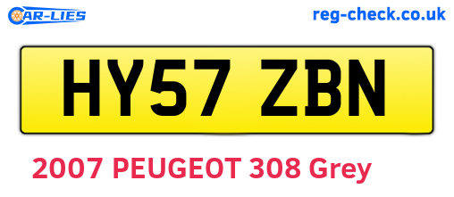 HY57ZBN are the vehicle registration plates.