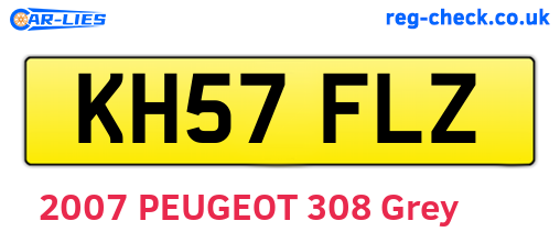 KH57FLZ are the vehicle registration plates.