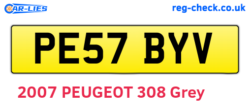PE57BYV are the vehicle registration plates.
