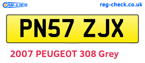 PN57ZJX are the vehicle registration plates.