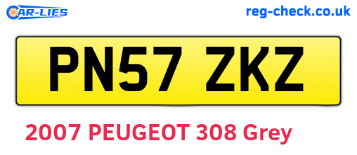PN57ZKZ are the vehicle registration plates.