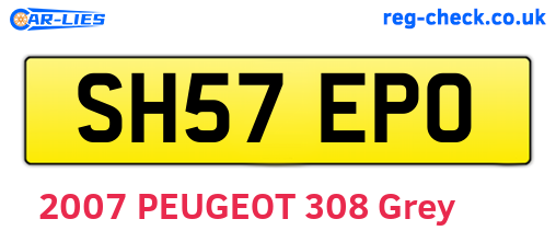 SH57EPO are the vehicle registration plates.