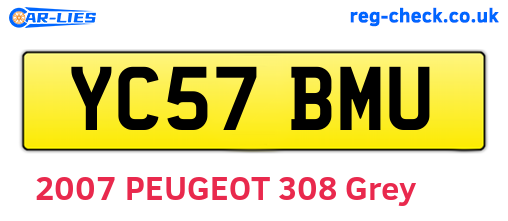 YC57BMU are the vehicle registration plates.