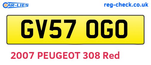 GV57OGO are the vehicle registration plates.