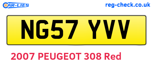NG57YVV are the vehicle registration plates.
