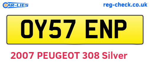 OY57ENP are the vehicle registration plates.