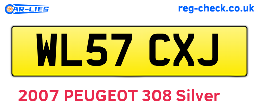 WL57CXJ are the vehicle registration plates.