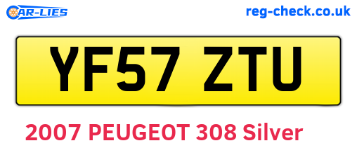 YF57ZTU are the vehicle registration plates.