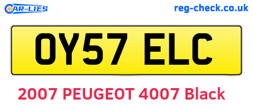 OY57ELC are the vehicle registration plates.
