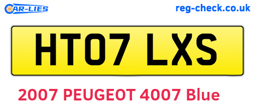 HT07LXS are the vehicle registration plates.