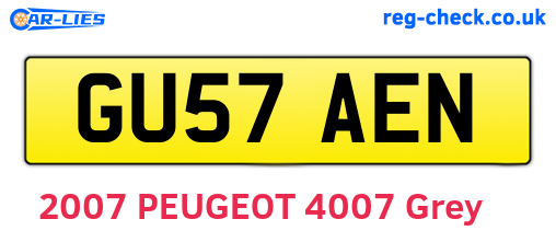 GU57AEN are the vehicle registration plates.