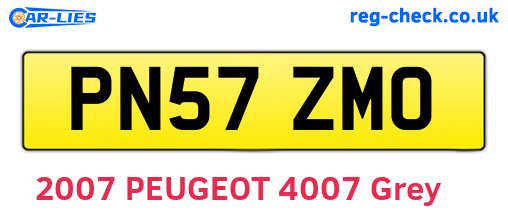 PN57ZMO are the vehicle registration plates.