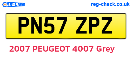 PN57ZPZ are the vehicle registration plates.