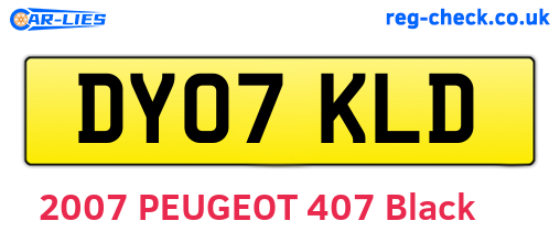 DY07KLD are the vehicle registration plates.