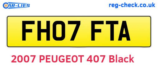 FH07FTA are the vehicle registration plates.