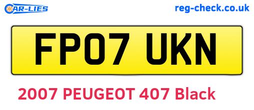 FP07UKN are the vehicle registration plates.