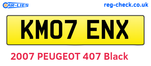 KM07ENX are the vehicle registration plates.