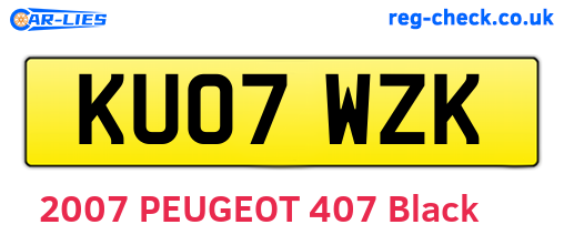 KU07WZK are the vehicle registration plates.