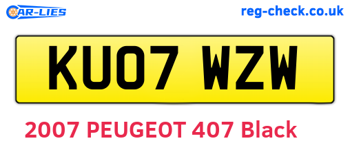 KU07WZW are the vehicle registration plates.