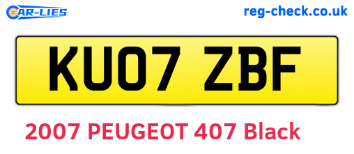 KU07ZBF are the vehicle registration plates.