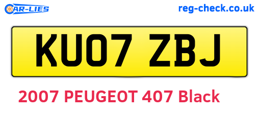 KU07ZBJ are the vehicle registration plates.