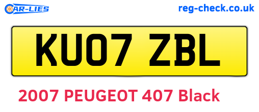 KU07ZBL are the vehicle registration plates.