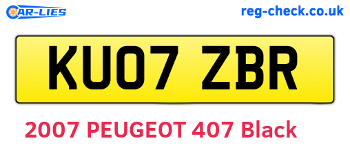 KU07ZBR are the vehicle registration plates.