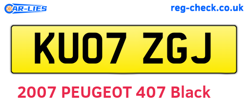 KU07ZGJ are the vehicle registration plates.