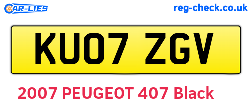 KU07ZGV are the vehicle registration plates.