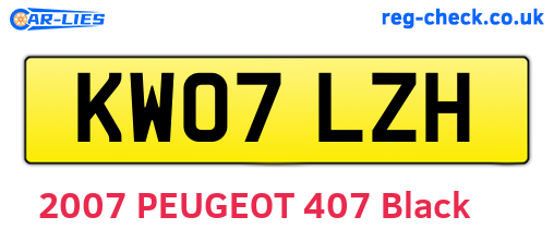 KW07LZH are the vehicle registration plates.