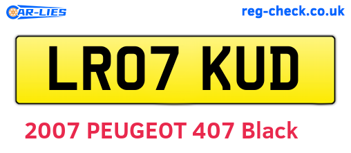 LR07KUD are the vehicle registration plates.