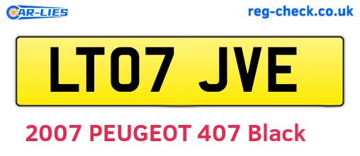 LT07JVE are the vehicle registration plates.