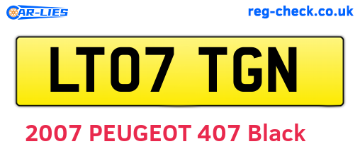 LT07TGN are the vehicle registration plates.