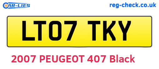 LT07TKY are the vehicle registration plates.