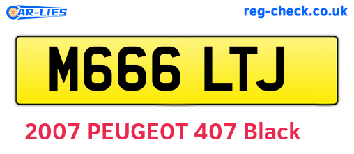 M666LTJ are the vehicle registration plates.