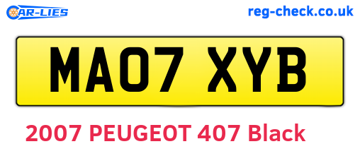MA07XYB are the vehicle registration plates.
