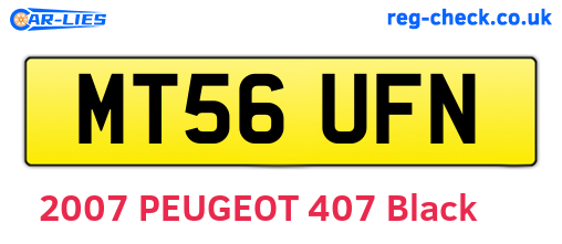 MT56UFN are the vehicle registration plates.