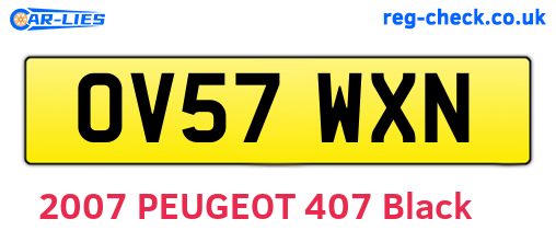 OV57WXN are the vehicle registration plates.