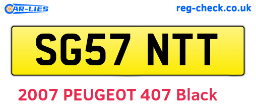 SG57NTT are the vehicle registration plates.