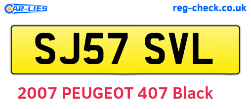 SJ57SVL are the vehicle registration plates.
