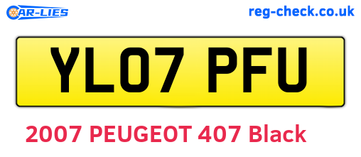 YL07PFU are the vehicle registration plates.