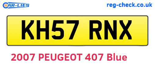 KH57RNX are the vehicle registration plates.