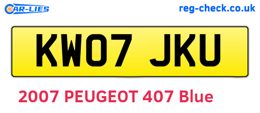 KW07JKU are the vehicle registration plates.