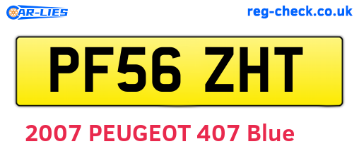 PF56ZHT are the vehicle registration plates.